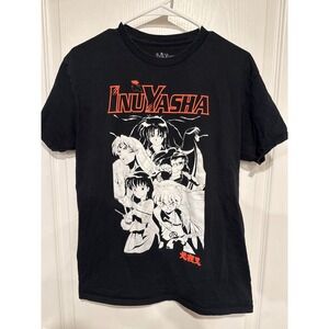 Inuyasha Anime Graphic T-Shirt Mens Medium Black 2009 Rumiko Takahashi Manga Tee
